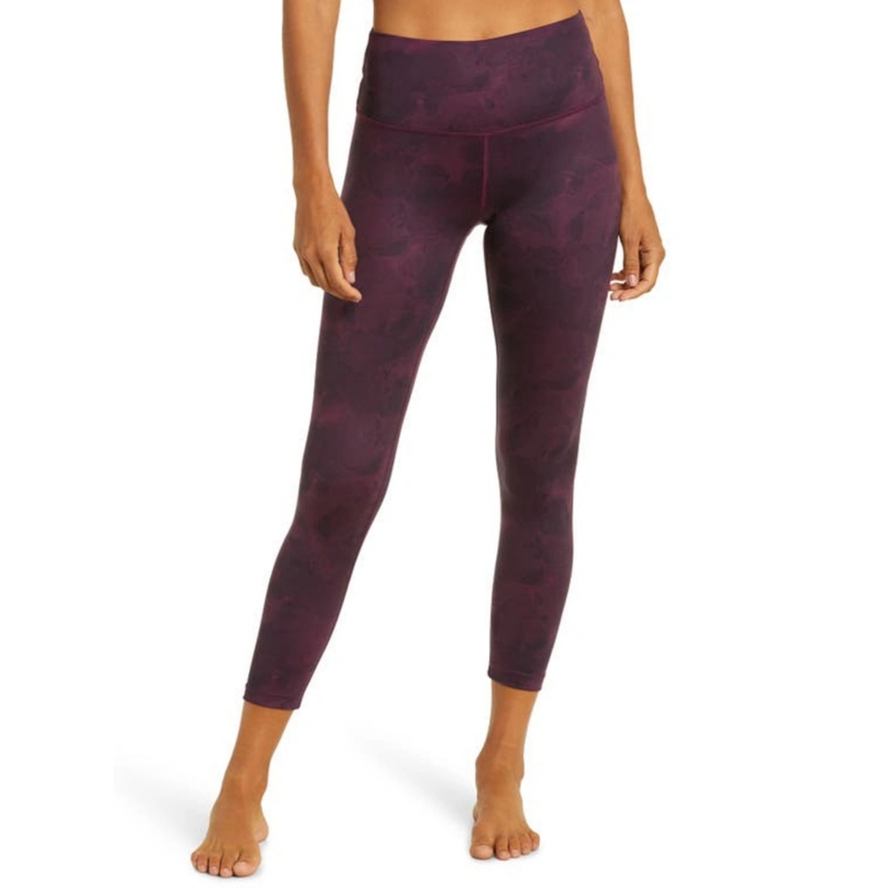 Zella Studio Lite Flex High Waist 7/8 Leggings Purple Starling Tara Floral S
